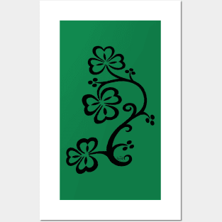 Irish Gravestone Shamrocks Posters and Art